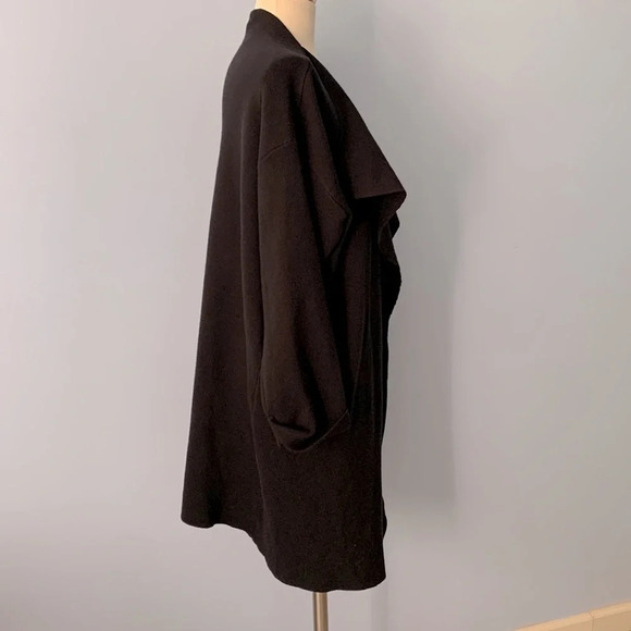 Lulus black cozy knit open front cardigan with pockets small medium oversized - Picture 2 of 9
